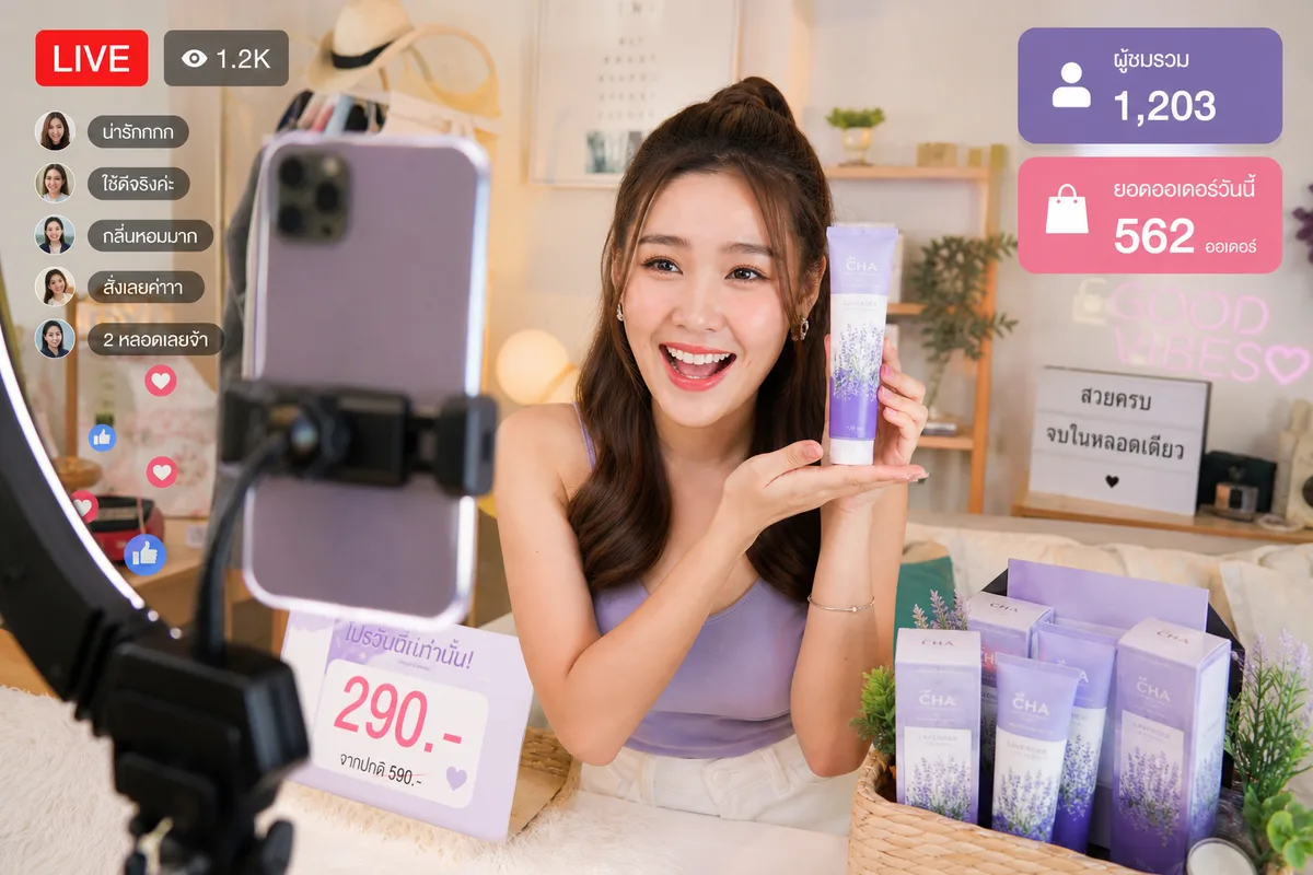 Live Commerce คืออะไร? มือใหม่เริ่มต้นขายของออนไลน์ผ่านไลฟ์ให้ยอดขายพุ่ง