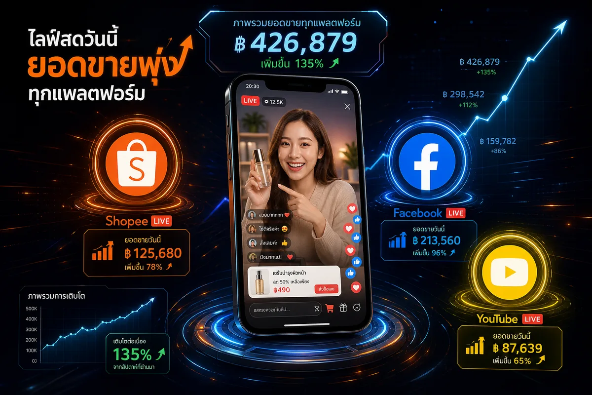 แพลตฟอร์ม Live Commerce ยอดนิยมในไทยปี 2026 เลือกใช้อย่างไรให้ปังจริง