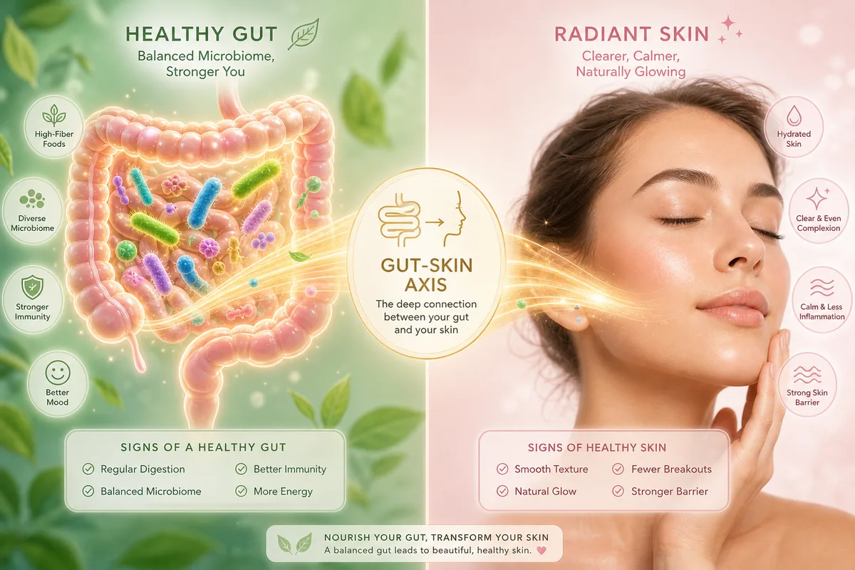 Gut-Skin Axis คืออะไร? เมื่อลำไส้เป็นกุญแจสำคัญของผิวสวยในปี 2569