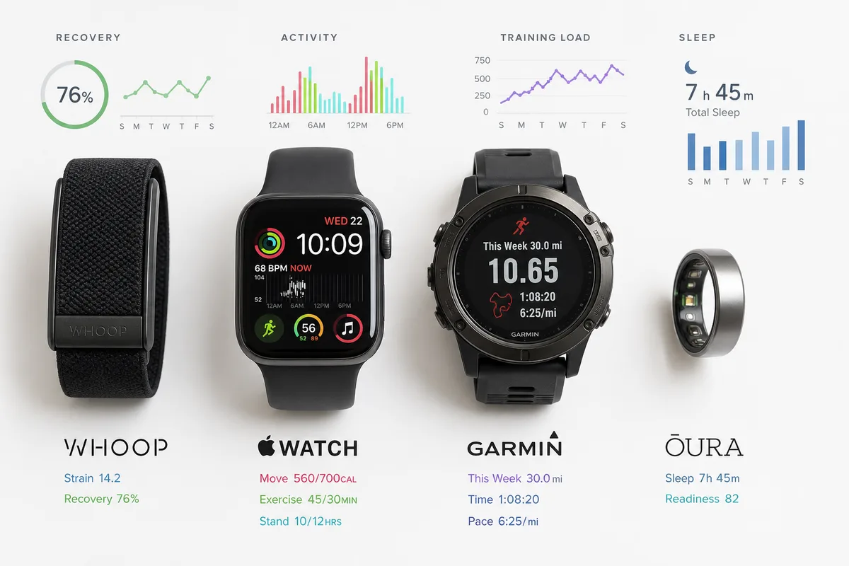 WHOOP vs Apple Watch vs Garmin vs Oura Ring: เลือกอะไรดีในปี 2569?