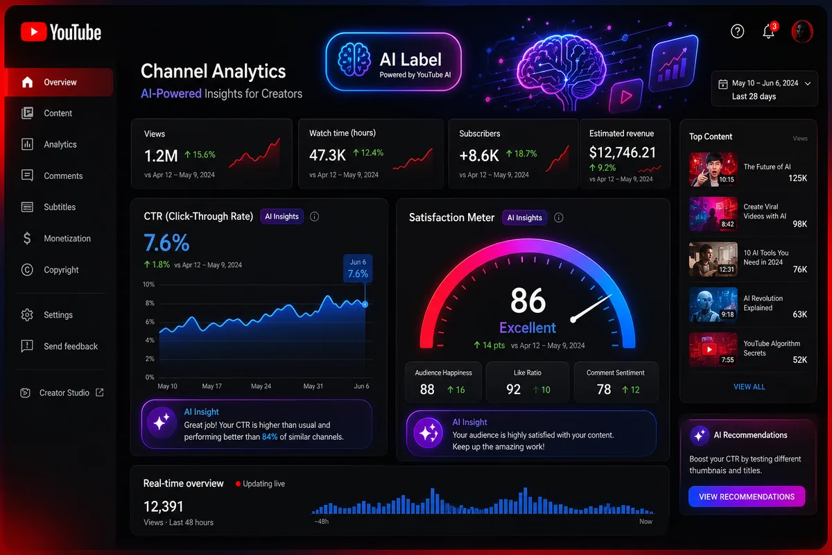 Algorithm YouTube ปี 2026 มองเนื้อหา AI ต่างจากเดิมแล้วจริงไหม? ทดสอบ 4 รูปแบบคอนเทนต์พร้อมตัวเลข CTR และ Watch Time