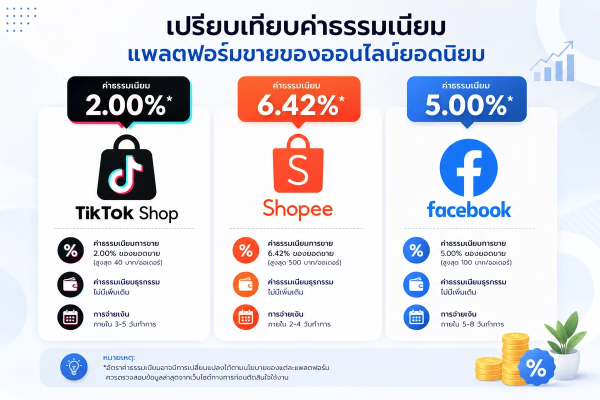 ขายของออนไลน์ปี 2569 ยังรวยได้ไหม: เปิดตัวเลขกำไรจริง TikTok Shop vs Shopee vs Facebook