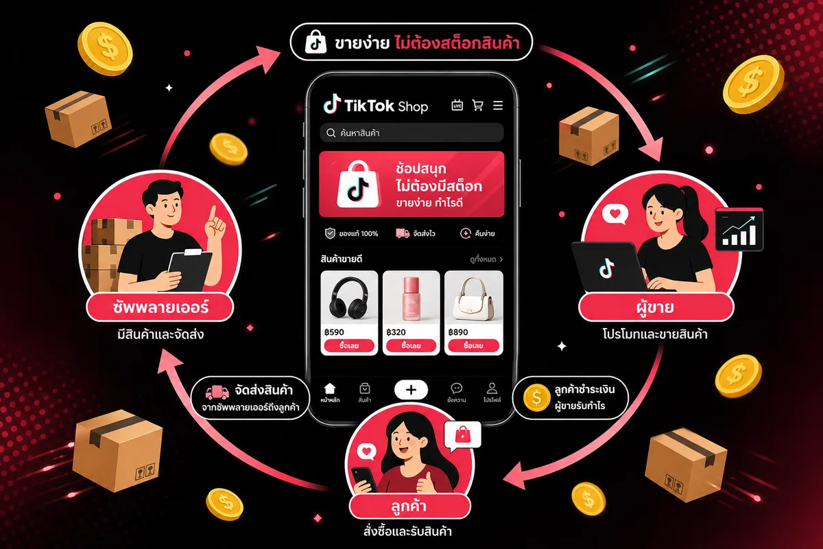 จาก 0 ถึงขายได้ใน 14 วัน: เปิดร้าน TikTok Shop โดยไม่มีสต็อกสินค้าเลยสักชิ้น