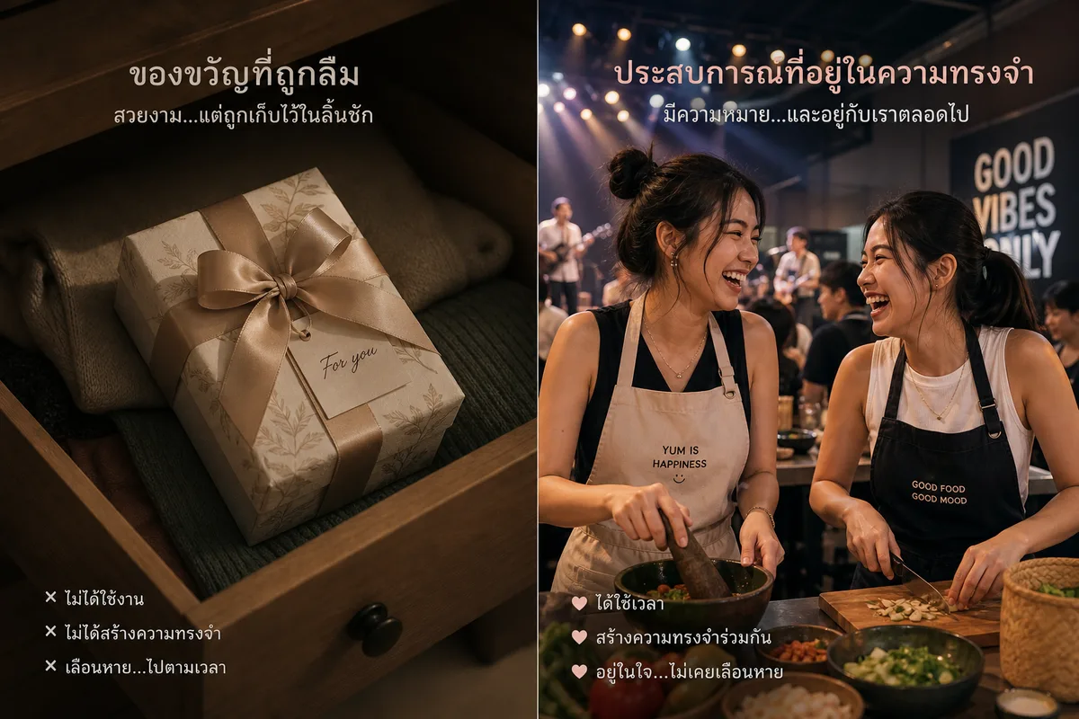 ของขวัญประสบการณ์: ทำไม 78% ของ Gen Z ถึงเลิกซื้อของ แล้วหันมา "ให้ความทรงจำ" แทน