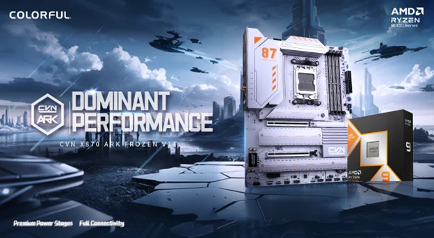 COLORFUL เปิดตัวเมนบอร์ดรุ่นใหม่ CVN X870 ARK FROZEN รองรับซีพียู AMD Ryzen 9000 Series