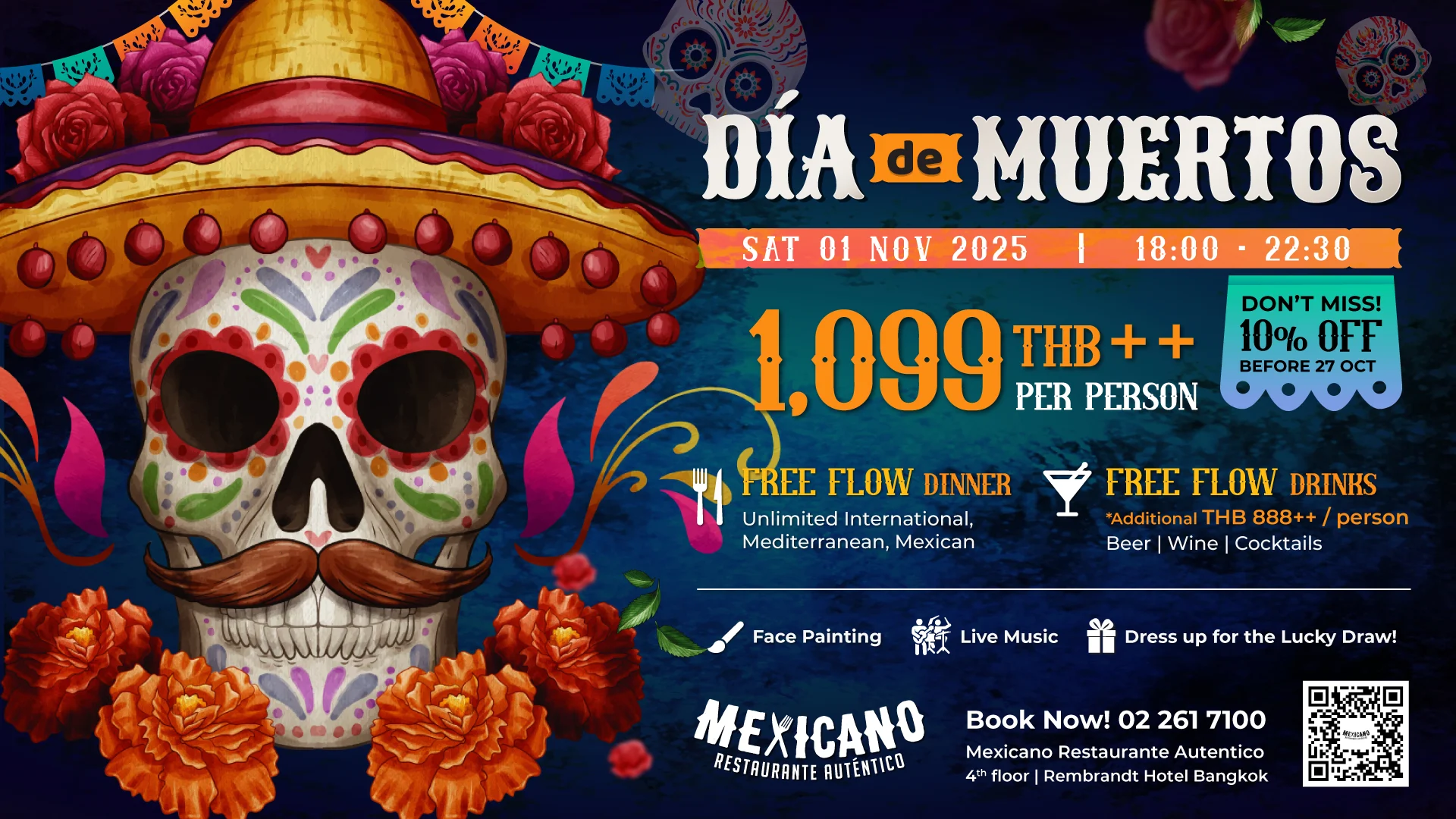 Celebrate Día de los Muertos at Mexicano Restaurante Autentico, Bangkok