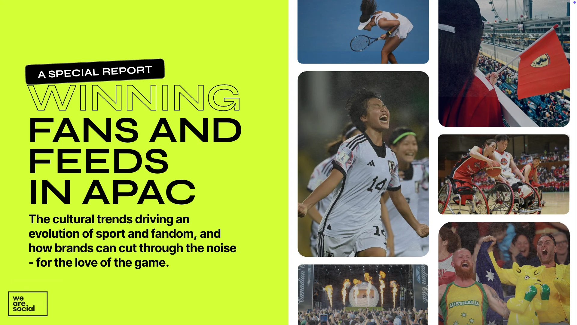 We Are Social เผยแนวโน้มขับเคลื่อนวิวัฒนาการของกีฬาและการเป็นแฟนกีฬา (Fandom) ทั่วภูมิภาคเอเชียแปซิฟิก (APAC)