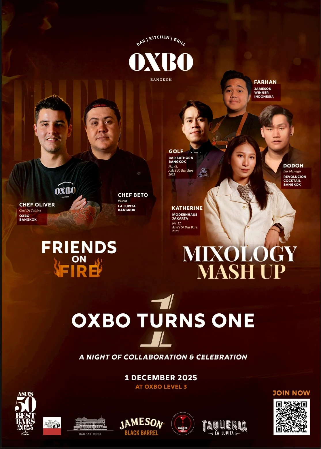 OXBO Bangkok Marks First Anniversary with a Prestigious Gathering of Asia’s Culinary and Mixology Elite