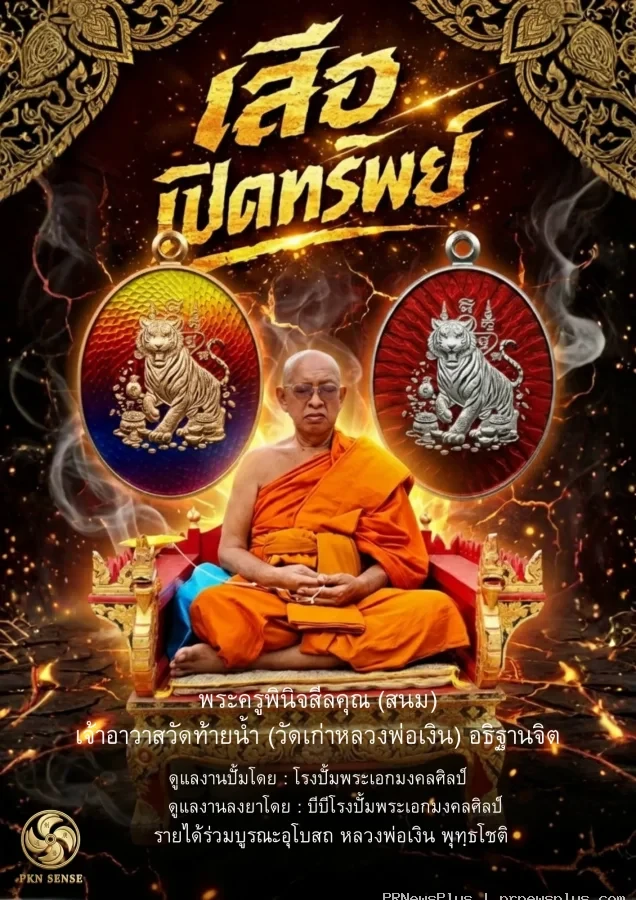 เสือเปิดทรัพย์ สร้างบุญใหญ่ รายได้ถวายบูรณะอุโบสถ