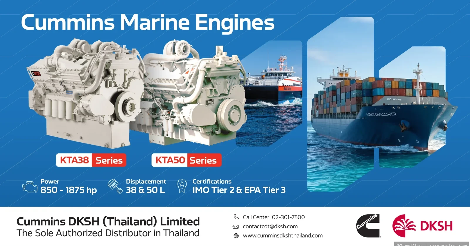 Cummins เสริมศักยภาพเจ้าของเรือไทย ด้วยเครื่องยนต์ KTA38 & KTA50 มาตรฐานระดับโลก