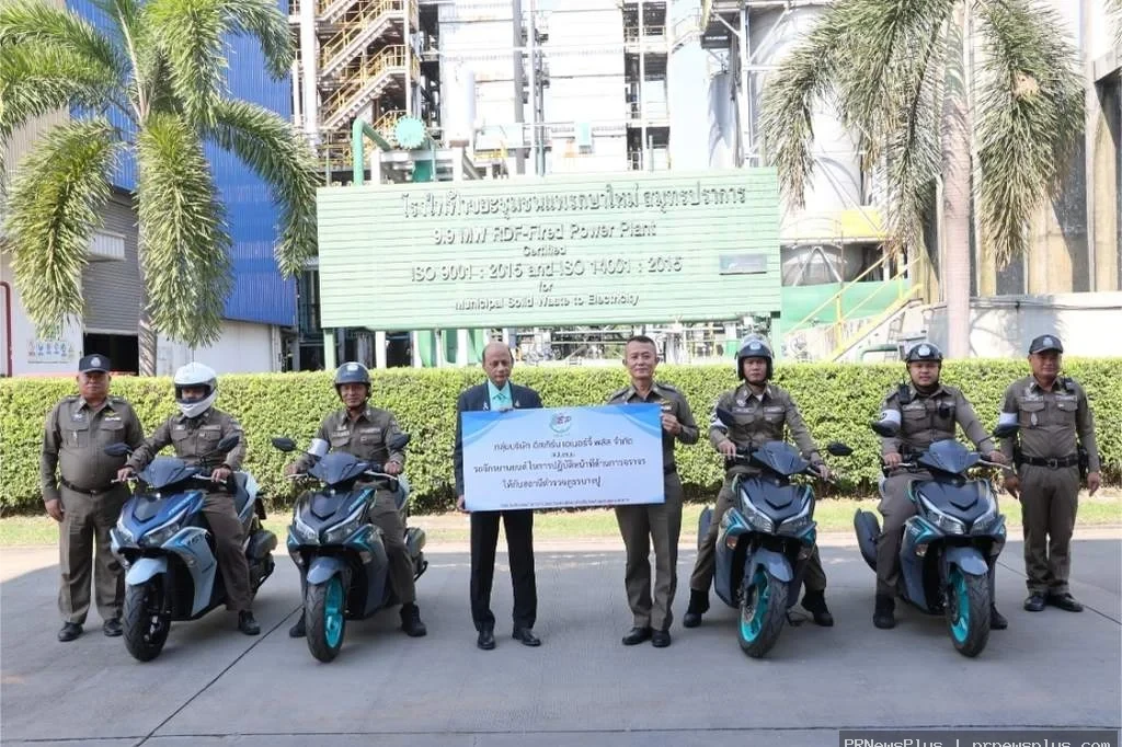 EEP สนับสนุนรถจักรยานยนต์ให้ สภ.บางปู เสริมประสิทธิภาพการปฏิบัติงานดูแลความปลอดภัยประชาชน