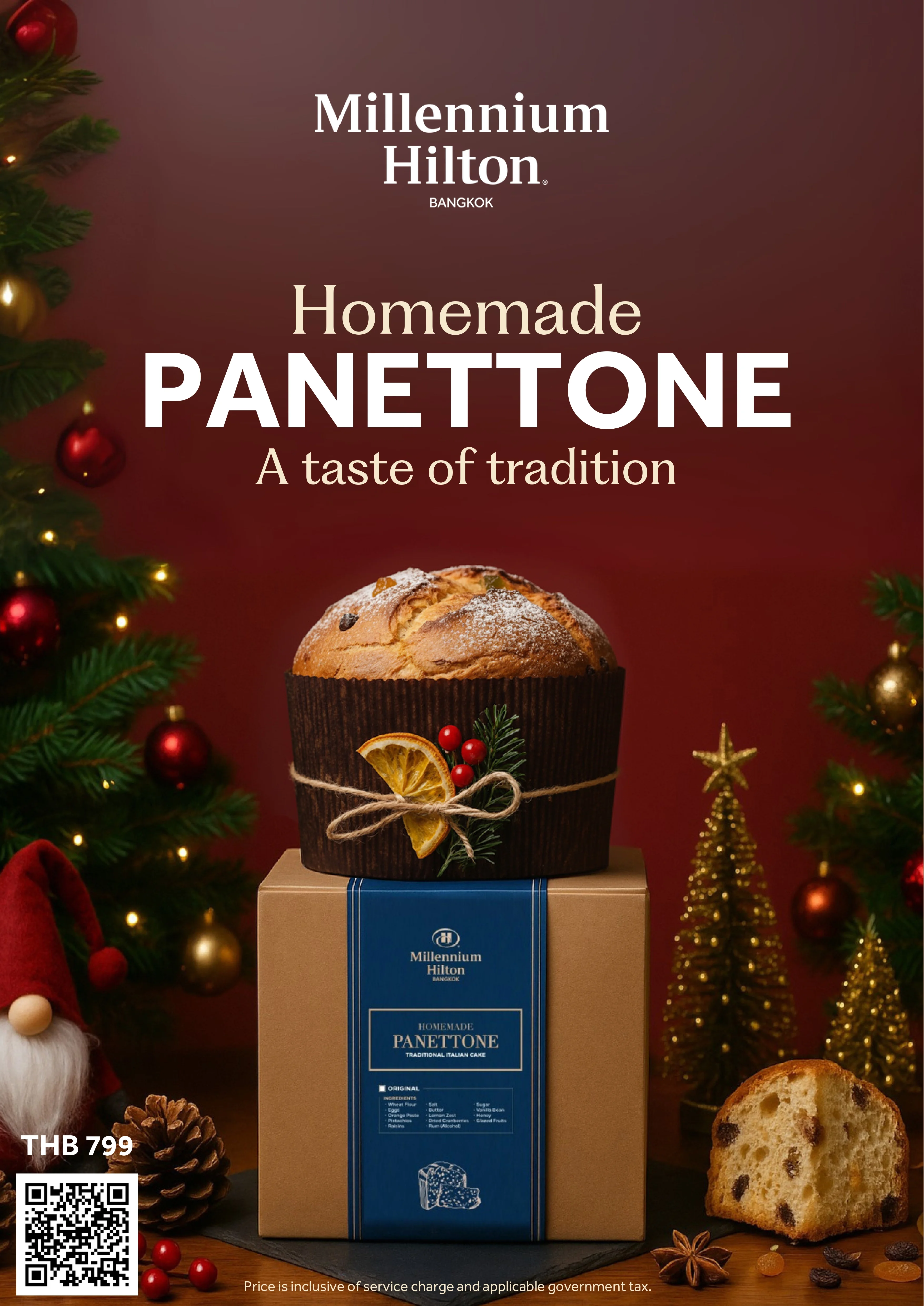 Light, Luxurious, and Rich with Tradition: Millennium Hilton Bangkok’s Signature Panettone Arrives